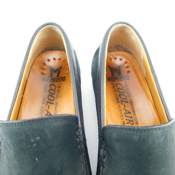 MEPHISTO Black Nubuck Leather Slip On Loafers 10 - Picture 8 of 9